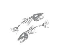 NDSVPKI Decalcomanie per Auto Graphics Large Fish Bone Stickers Covers Auto Tuning Styling Engine Hood Decoration(Glossy Gray,189x54cm)