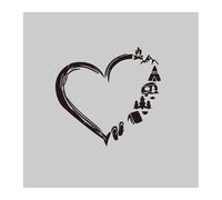 NDSVPKI Decalcomanie per Auto Love Travelling Oving CampingRV Trave Window Body Accessori per Auto Adesivi Decorativi Station Wagon(Black)