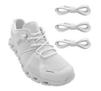 NDTEZUGT 3 Paia Lacci Elastici per Scarpe Senza Nodo No Tie Stringhe Ricambio per Running Shoes Rotonde Elasticizzate Lacci Scarpe (3 Paia Bianco)