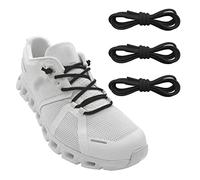 NDTEZUGT 3 Paia Lacci Elastici per Scarpe Senza Nodo No Tie Stringhe Ricambio per Running Shoes Rotonde Elasticizzate Lacci Scarpe (3 Paia Nero)