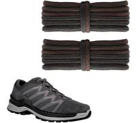 NDTEZUGT Lacci Piatti per Lowa Scarpe Robuste e Resistenti Agli Strappi e Durevoli, Lacci per Stivali da Lavoro e Scarpe da Scarponi Montagna (nero e marrone,120cm)
