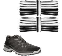 NDTEZUGT Lacci Piatti per Lowa Scarpe Robuste e Resistenti Agli Strappi e Durevoli, Lacci per Stivali da Lavoro e Scarpe da Scarponi Montagna (bianco e nero,120cm)