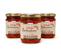 NDUJA BELLANTONE - nduja di spilinga vasetto confezione da 3 per 180g, prodotto tipico calabrese ideale per aperitivi primi piatti