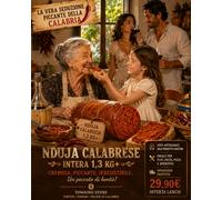 NDUJA ORIGINALE INTERA ARTIGIANALE DI SPILINGA PICCANTE SALUME TIPICO GOURMET