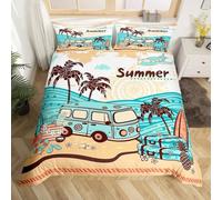 NDXRWDZR Copripiumino una Piazza e Mezza 200x200 cm Adolescente Vacanza Rilassante Set Biancheria da Letto con Cerniera Nascosta Morbido Traspirante Microfibra Set Copripiumini e 2 Federe 50x80 cm