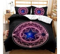 NDXRWDZR Copripiumino una Piazza e Mezza 200x200 cm Star Nera A Cinque Punte Set di Biancheria da Letto con Cerniera Nascosta Morbido Traspirante Microfibra Set Copripiumini e 2 Federe 50x80 cm
