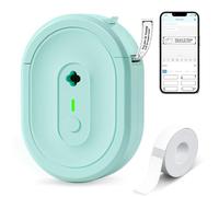 NDYIN Etichettatrice con nastro, N12 Stampante per etichette Bluetooth portatile, mini etichettatrice wireless adesiva termica con più modelli per casa, cucina, scuola, organizzazione ufficio, verde