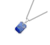 Ne Moderna Collana A Sospensione Geometrica In Acciaio Inossidabile Con Pietre Naturali Accessorio Per Gioielli Rettangolari Per Uomini Quotidiani Collana A Sospensione Rettangolare