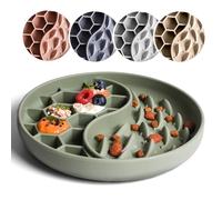 ne&no® Ciotola anti-imbracatura per cani e gatti I Slow Feeder I Tappetino per perdite di cane con grande ventosa, tappetino per gatti per cibo umido e secco (verde chiaro)