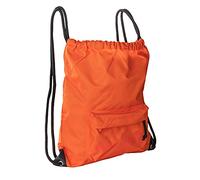 NE.ON! Gym Sack Sacchetta portaoggetti 37x43 cm, Tessuto ecosostenibile Rpet Waterproof, Tessuto reflective che si illumina con la luce, sacchetta sportiva (Arancio)