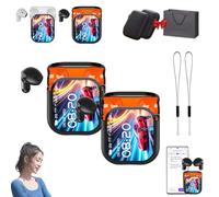 NE20 Auricolari wireless NE20, traduzione Ai in tempo reale con 140 lingue, Bluetooth 6.0, touch screen LCD, impermeabilità IPX6, per viaggi di lavoro (2 pezzi, nero)