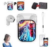NE20 Auricolari wireless NE20, traduzione Ai in tempo reale con 140 lingue, Bluetooth 6.0, touch screen LCD, impermeabilità IPX6, per viaggi e lavoro (bianco)