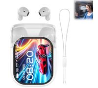 Ne20 Earbuds, 2025 New NE20 Translation Earphones, AI Translator Ear Buds,LCD HD Touch Screen Sport Wireless Headphones,140 Two-Way Language Translator Earphones, Touch Control IPX6 Waterproof (White)