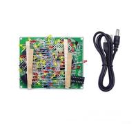 NE555+CD4017 Kit di luci a LED per pratica elettronica fai da te, effetto luce fluente rossa e gialla con velocità regolabile, scheda PCB FR-4 spessore 1,6 mm per principianti