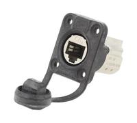 NE8FDX-P6-W D-SHAPE CAT6A CONNETTORE PANNELLO SCHERMATO FEEDTHROUGH IP6 NEUTRIK