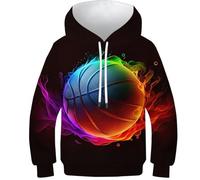 NEAFP Felpa per Bambini Ultramorbida Calcio con Hoodie 3D - Sweatshirt per Bambini, Design Innovativo, per Ragazzi E Ragazze Avventurosi.