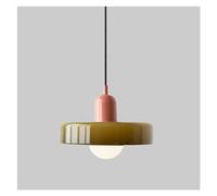 NEAFP Lampada da parete Lampada a sospensione in vetro Paralume rotondo Lampada a sospensione Macaron Illuminazione a soffitto Testa singola Lampada da tavolo da pranzo Apparecchio E27 Plafoniere a