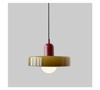 NEAFP Lampada da parete Lampada a sospensione in vetro Paralume rotondo Lampada a sospensione Macaron Illuminazione a soffitto Testa singola Lampada da tavolo da pranzo Apparecchio E27 Plafoniere a