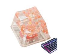 Neamou Copritasti per tastiera in resina, Copritasti in resina con fiori,Gypsophila Sa Profilo Keycap - La tastiera del gioco brilla grazie al copritasto R4 traslucido, esperienza di digitazione