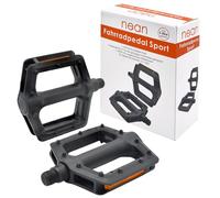 nean Pedali sportivi per bicicletta con catarifrangente, approvato dal codice della strada tedesco, 9/16", set da 2 pezzi