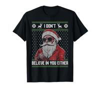Neanche io credo in te, Babbo Natale con gli occhiali da sole Maglietta