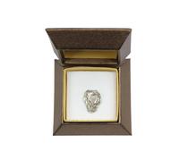 Neapolitanischer Mastiff - Argento Placcato Spilla Con Uno Cane Art Dog