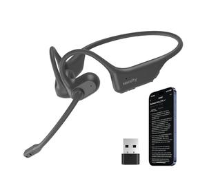 NEARITY MemPod Pro 2S Cuffie Bluetooth a Orecchio Aperto, Registratore Vocale, Trascrizione e Sintesi con ChatGPT, Dongle, Controllo via App, Supporta 99+ Lingue, per Lezioni e Riunioni
