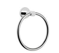 NearMoon Anello per asciugamano da bagno, accessori per il bagno, porta asciugamani in acciaio inox spesso per bagno, moderno gancio rotondo da parete (finitura cromata)