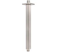 NearMoon Braccio doccia a soffitto con flangia, attacco universale 1/2 NPT braccio doccia quadrato dritto per soffione fisso a pioggia, realizzato in acciaio inossidabile spesso (30,5 cm, nichel