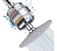 NearMoon Soffione doccia e 15 stadi combinazione di filtri doccia, addolcitore ad alta pressione filtrato per acqua dura, rimuove fluoro di cloro e sostanze nocive, 1 cartuccia filtro sostituibile