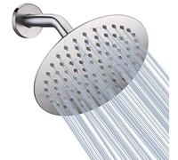 NearMoon, Soffione per doccia a pioggia, design ultra sottile, aumento della pressione, impressionante esperienza, alto flusso, in acciaio inox, 20 cm, finitura cromata