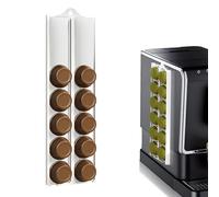 Nearockle Supporto per capsule a parete regolabile compatibile con Nespresso Nespresso Vertuo Dolce Gusto Tassimo, autoadesivo, 2 pezzi