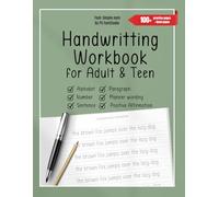 Neat and Modern Handwriting Workbook for Adults and Teens with Positive Affirmation: Simple note: Improve your penmanship for planners, journals, and ... to help you achieve polished and cute writing