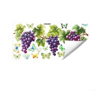 Neatartmore Adesivi da parete autoadesivi a forma di vite farfalla | Adesivo in PVC viola, arte floreale per camera da letto, bagno, soggiorno, decorazione moderna e minimalista per la casa