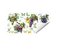 Neatartmore Adesivi da parete autoadesivi a forma di vite farfalla | Adesivo in PVC viola, arte floreale per camera da letto, bagno, soggiorno, decorazione moderna e minimalista per la casa