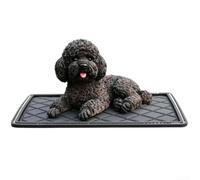 Neatartmore Statuetta ornamentale realistica a forma di orsacchiotto, in | Per il cucciolo, statua per la decorazione dell'ufficio per i collezionisti degli amanti dei cani Colori bianchi marroni neri
