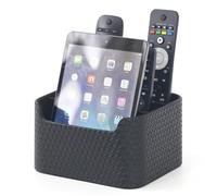 Neateam Supporto per Telecomando, Organizzatore per Telecomando con 5 Scomparti, Contenitore per Telecomando Scrivania, Portapenne per Ufficio Nero