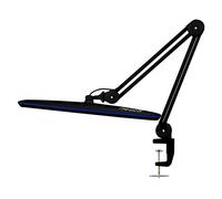 Neatfi XL Lampada da Scrivania LED 2.200 Lumen 24W - Testa Extra Larga 58 cm | Luce Dimmerabile Eye-Caring | Braccio Regolabile | Ufficio, Studio, Hobby e Nail Tech (Bianco, Non-CCT con morsetto)