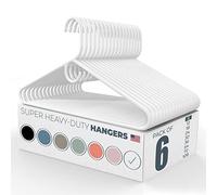 Neaties Grucce appendiabiti super resistenti, confezione da 6, prodotte negli Stati Uniti, capacità 4,5 kg, in plastica spessa, per pantaloni, cappotti, giacche, jeans e abbigliamento per adulti