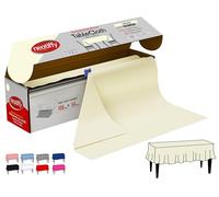 Neatiffy 137,2 cm x 32,9 m Rotolo Di Tovaglie Di Plastica Usa E Getta, Per Picnic, Feste, Banchetti, (Avorio)