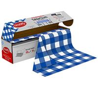 Neatiffy 137,2 cm x 32,9 m Rotolo Di Tovaglie Di Plastica Usa E Getta, Per Picnic, Feste, Banchetti, Blue Gingham
