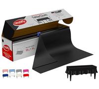 Neatiffy 137,2 cm x 32,9 m Rotolo Di Tovaglie Di Plastica Usa E Getta, Per Picnic, Feste, Banchetti, Nero