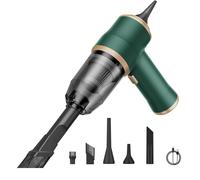 NeatMate Mini Vacuum, 3-in-1 Mini Car Vacuum, Rechargeable 15000Pa Powerful Handheld Vacuums Cleaner, 120W Motor, Multifunctional Portable, for Car, Sofa, Office, Pet, Home (Green)