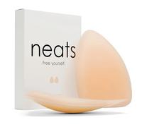 NEATS Coprimaterasso triangolare, da donna, riutilizzabile, ipoallergenico, adesivo in silicone, senza cuciture, invisibile, invisibile, impermeabile, per scollature profonde, beige