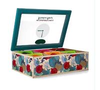 Neavita Cofanetto Legno 6 Scomparti Colore Ottanio 30 Tisane Bio