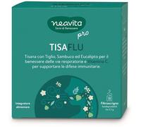 Tisaflu - Tisana con Tiglio, Sambuco ed Eucalipto - Per il benessere delle vie respiratorie, con vitamina C per rinforzare le difese