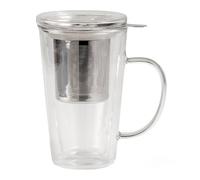 Neavita Herbarium - Tazza Infusiera Vetro Trasparente Capacità 300ml, 1 Pezzo