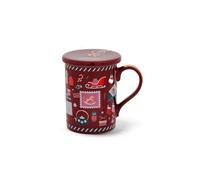 Neavita Infusiera Natale Rossa Christmas "Herbal mug" con filtro in acciaio