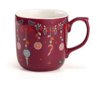 Neavita Mug Tazza in New Bone China Natale Rossa, 400ml