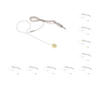 NeaxgeandX 10 set di 1 pezzo singolo gancio orecchio microfono mono per riunione corso 3,5 mm filo